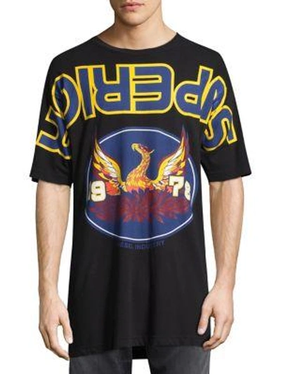 Diesel T lucas Oversized Pheonix Logo T shirt Black ModeSens