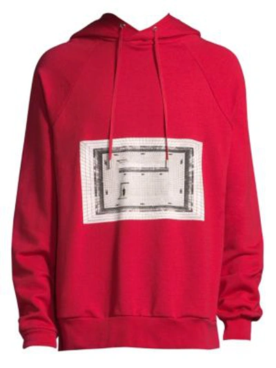 Public School Bobo Graphic French Terry Hoodie In Red