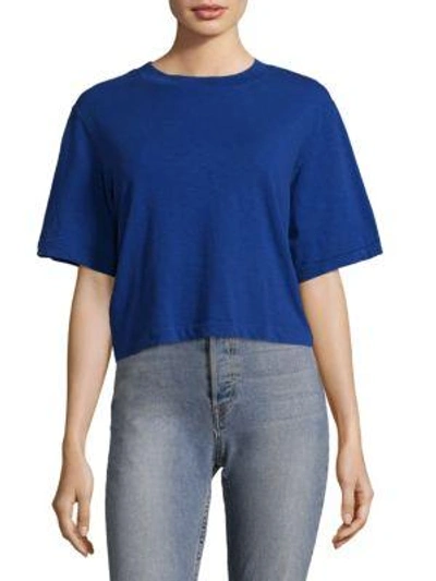 Cotton Citizen Tokyo Crop Tee In Vintage Cobalt