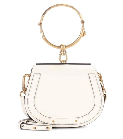 Chloé Small Nile Leather Bracelet Crossbody Bag In White