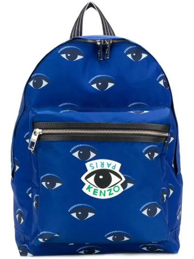 Kenzo 'eyes' Nylon Backpack - Blue In Bleu Oltremerblu
