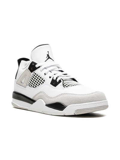 Jordan Kids' Air  4 Retro Sneakers In White