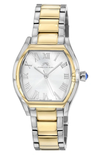 Porsamo Bleu Celine Two-tone Stainless Steel Bracelet Watch, 33.5mm