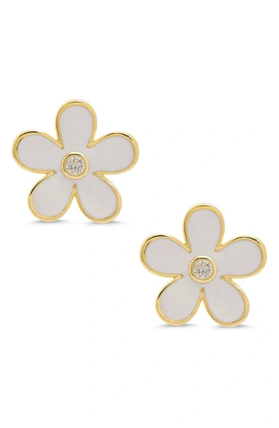 Lily Nily Kids' Floral Stud Earrings In White