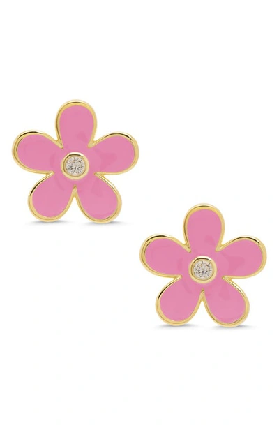 Lily Nily Kids' Floral Stud Earrings In Pink