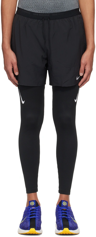 Nike Dri-fit Stride 2-in-1 7-inch Shorts In Black
