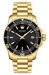 Movado Series 800 Bracelet Watch, 40mm In Black / Gold / Gold Tone / Yellow