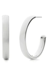 Monica Vinader Fiji Silver Hoop Earrings Large