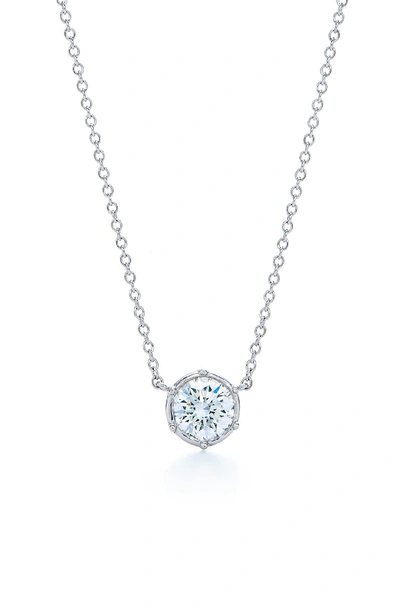 Kwiat Classic Diamond Bezel Pendant Necklace In White Gold