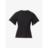 Proenza Schouler Regular-fit Cotton-blend T-shirt In Black