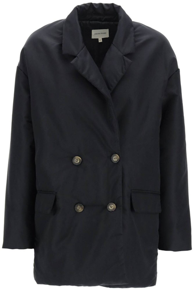 Loulou Studio Solan Padded Double-breasted Jacket In Black
