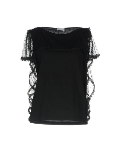 Red Valentino T-shirt In Black