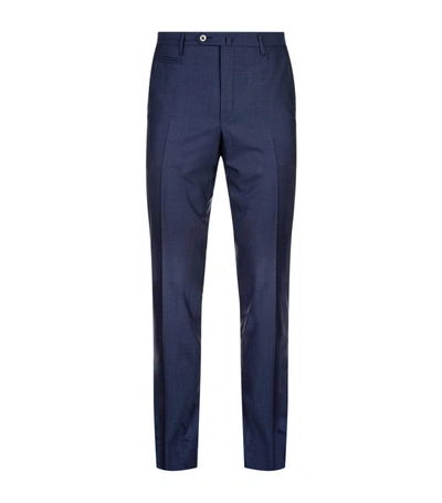 Corneliani Virgin Wool Trousers In Navy