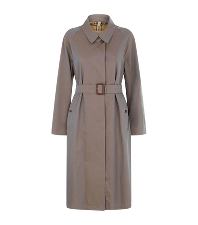 Burberry The Brighton – Extra-long Car Coat In Purple