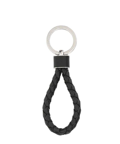 Bottega Veneta Black Leather Key Ring Black  Uomo Tu In Multicolor