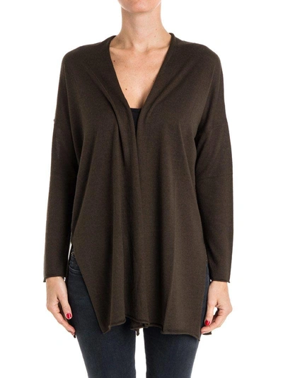 Kangra Cashmere Silk And Cashmere Cardigan In Military