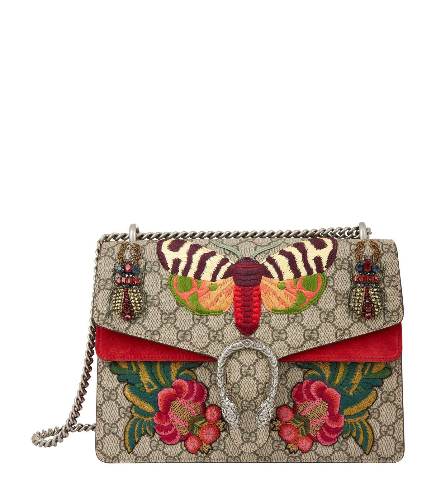 Gucci Medium Embroidered Dionysus Shoulder Bag In Multi | ModeSens
