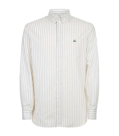Vivienne Westwood Pinstripe Cotton Shirt In White