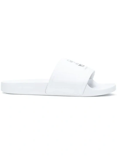 Y-3 X Adidas Adilette Slide Sandal In White