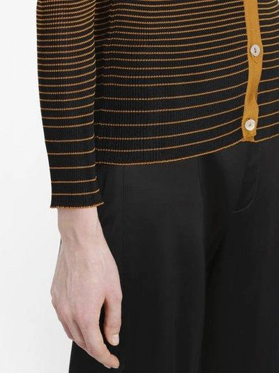 Wales Bonner Women's Multicolor Degradé Breton Shirt In Black/gold