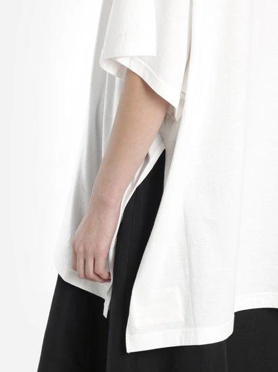 Yohji Yamamoto Women's Off-white Oversize T-shirt With Logo Print