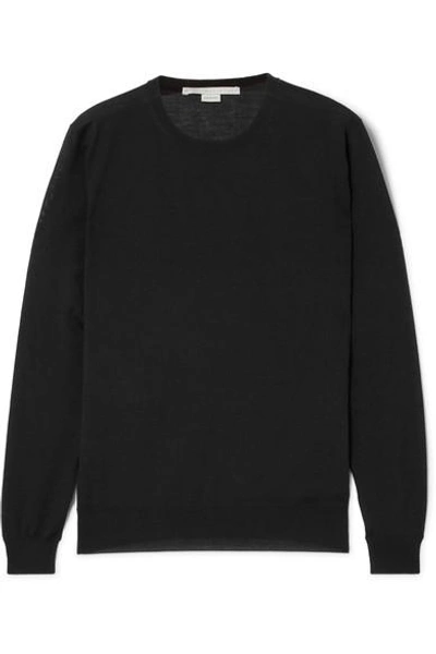 Stella Mccartney Woman Wool And Silk-blend Sweater Black