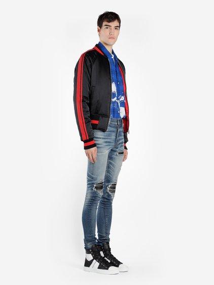 amiri reversible denim bomber jacket mens