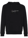 Yohji Yamamoto New Era Embroidered Jersey Sweatshirt In Black