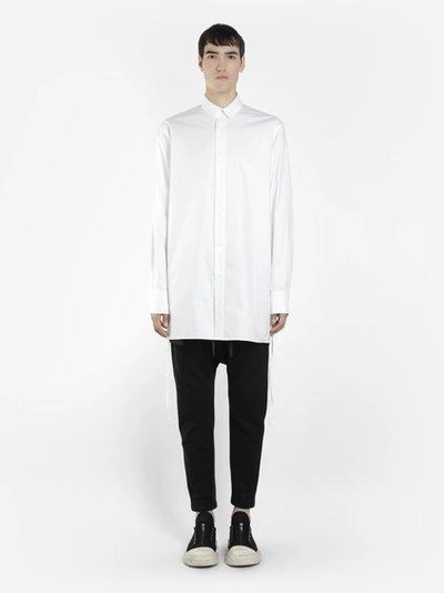 D By D Men's White Long Shirt With Lateral Strings