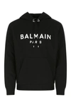 Balmain Cotton Sweatshirt In Black