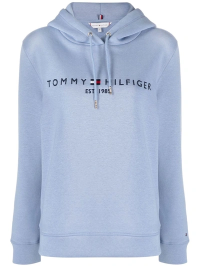 Tommy Hilfiger Regular Hoodie Sweatshirt In Moon Blue