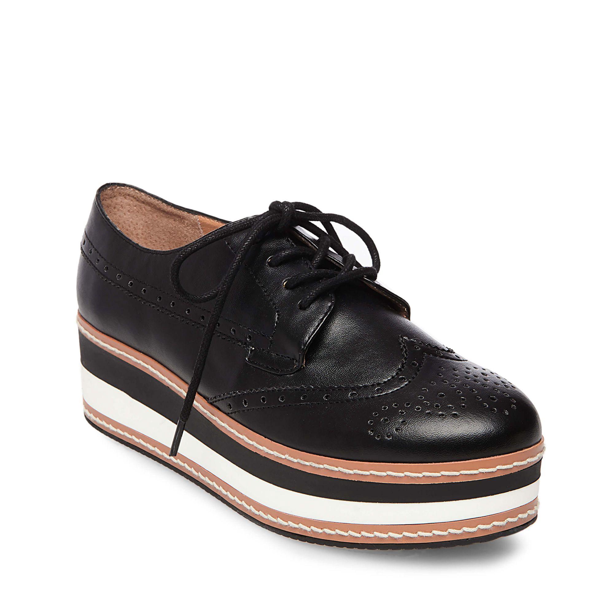 Steve Madden Greco Platform Oxford In Black Leather | ModeSens