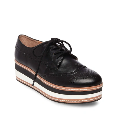 Steve Madden Greco Platform Oxford In Black Leather