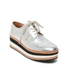 Steve Madden Greco Platform Oxford In Silver Leather