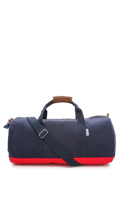Owen And Fred Work Hard Play Hard Duffle Bag In Navy