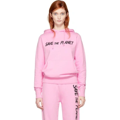 Ashley Williams Ssense Exclusive Pink Save The Planet Hoodie
