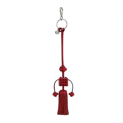 Tod's Leather Key Holder In Red