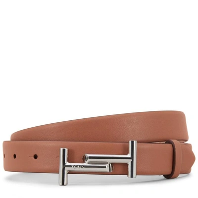 Tod's Leather Belt In Brown