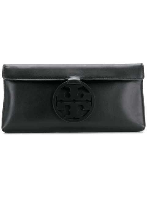 tory burch metallic clutch