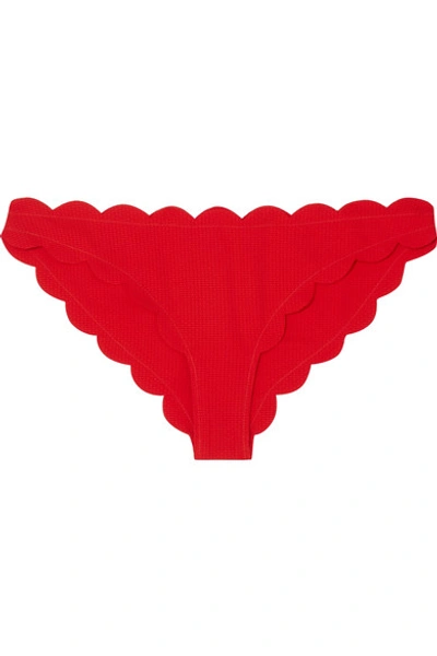Marysia Woman Antibes Scalloped Bikini Briefs Red
