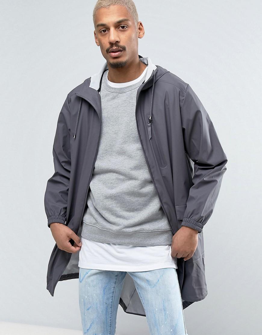 Rains Parka Hooded Jacket Waterproof In Gray - Gray | ModeSens