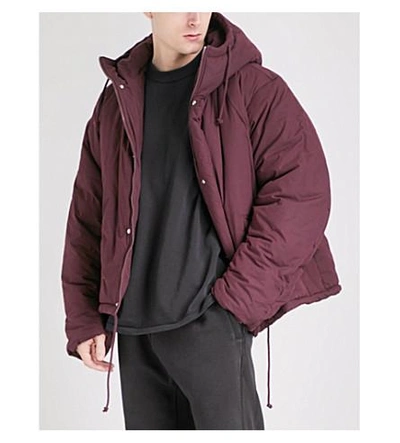 Yeezy Season 5 Oversized Cotton-canvas Puffer Jacket In Oxblood