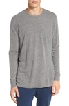 Richer Poorer Lounge Long Sleeve Pocket T-shirt In Heather Grey