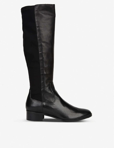 Lk Bennett Bella Leather Knee-high Boots In Bla-black