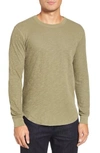 Goodlife Double Layer Slim Crewneck T-shirt In Light Olive