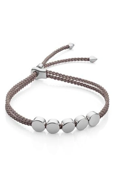 Monica Vinader Friendship Bracelet In Mink/ Silver