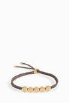 Monica Vinader Engravable Linear Bead Friendship Bracelet In Brown