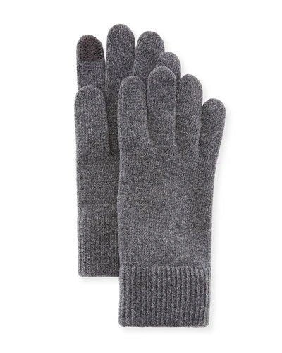 Portolano Cashmere Touchscreen Gloves In Black