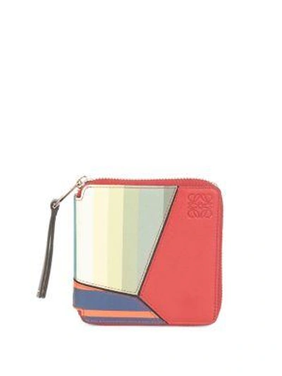 Loewe Small Leather Puzzle Wallet In Multicolor