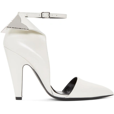 Calvin Klein 205w39nyc Two-toned Ankle-strap Pumps In White